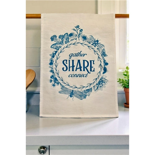 Tea Towels Floral Blue